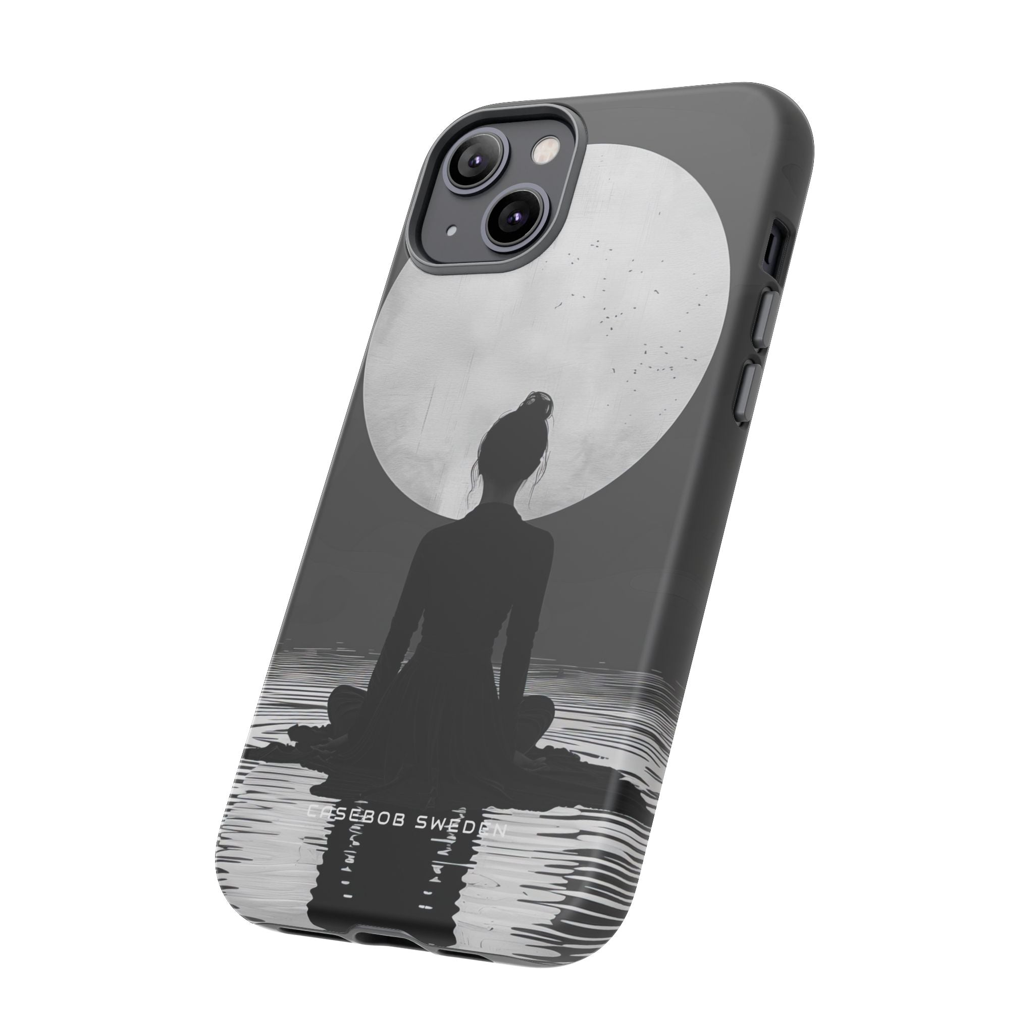 Zen Serenity Moon Reflection iPhone 14 - Tough Phone Case