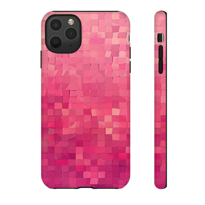 Pink Transition Squares - Protective Phone Case