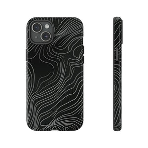 Mancho Grey Lines Abstract Case - Protective Phone Case