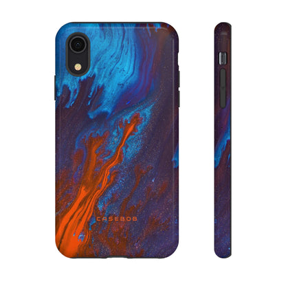 Orange Flame Ink Art - Protective Phone Case