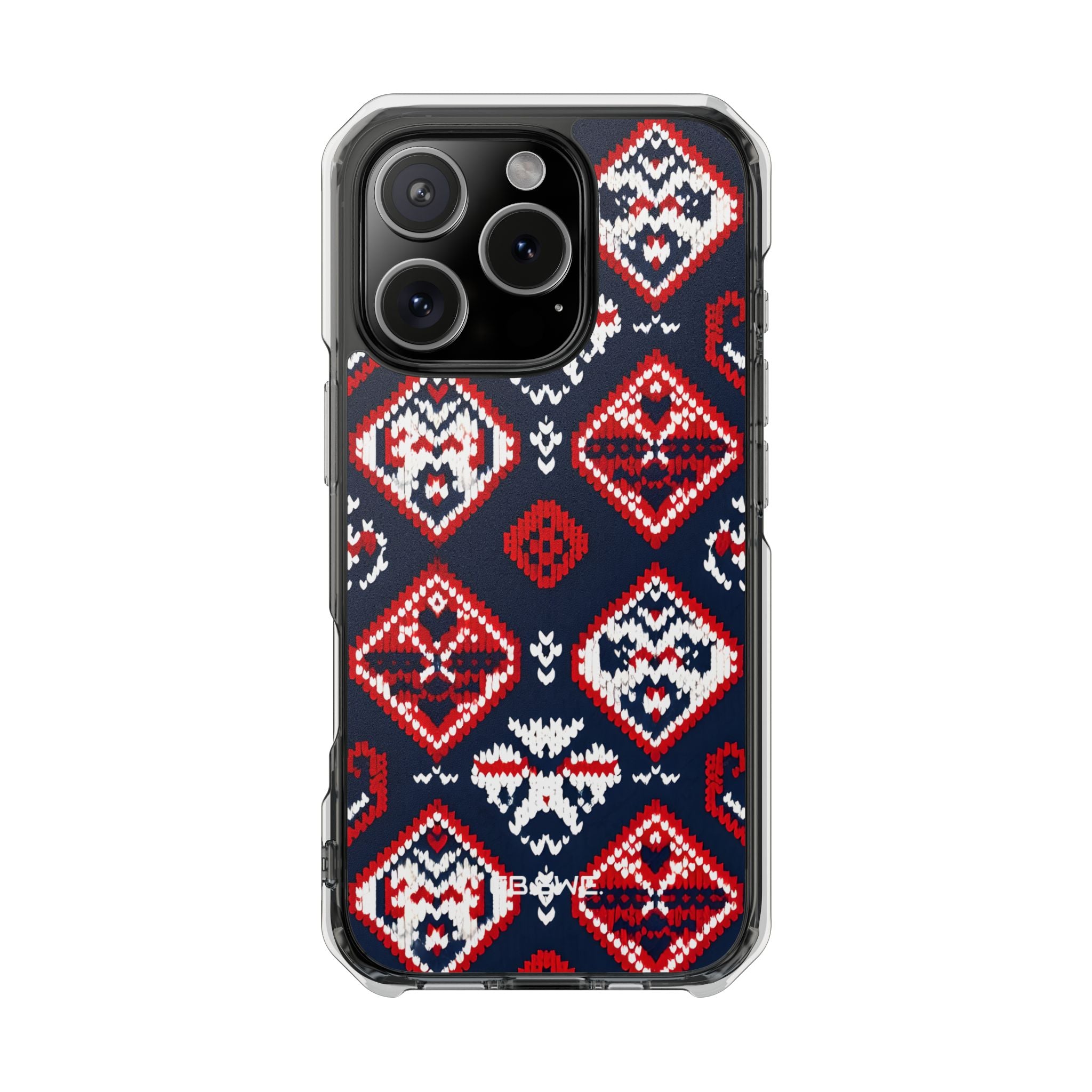 Festive Fair Isle Knitted Diamond Winter Clothing Seamless iPhone 16 - Impact Clear+