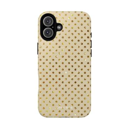 Gold Sparkle Grid iPhone 16 Plus Case - Tough+