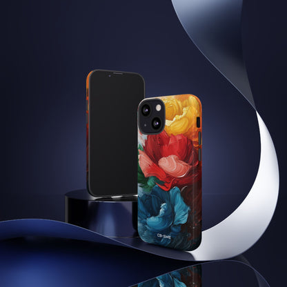 Vibrant Floral Dance - iPhone Case