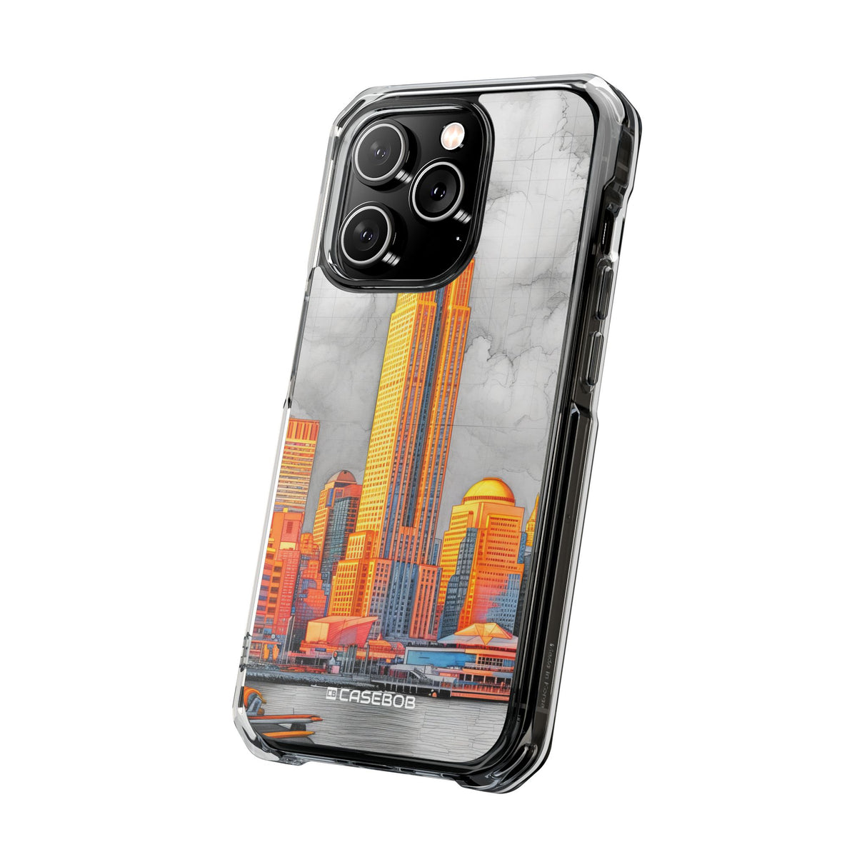 Urban Radiance - Phone Case for iPhone (Clear Impact - Magnetic)