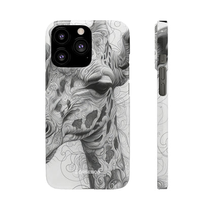 Monochrome Giraffe | Slim Phone Case for iPhone