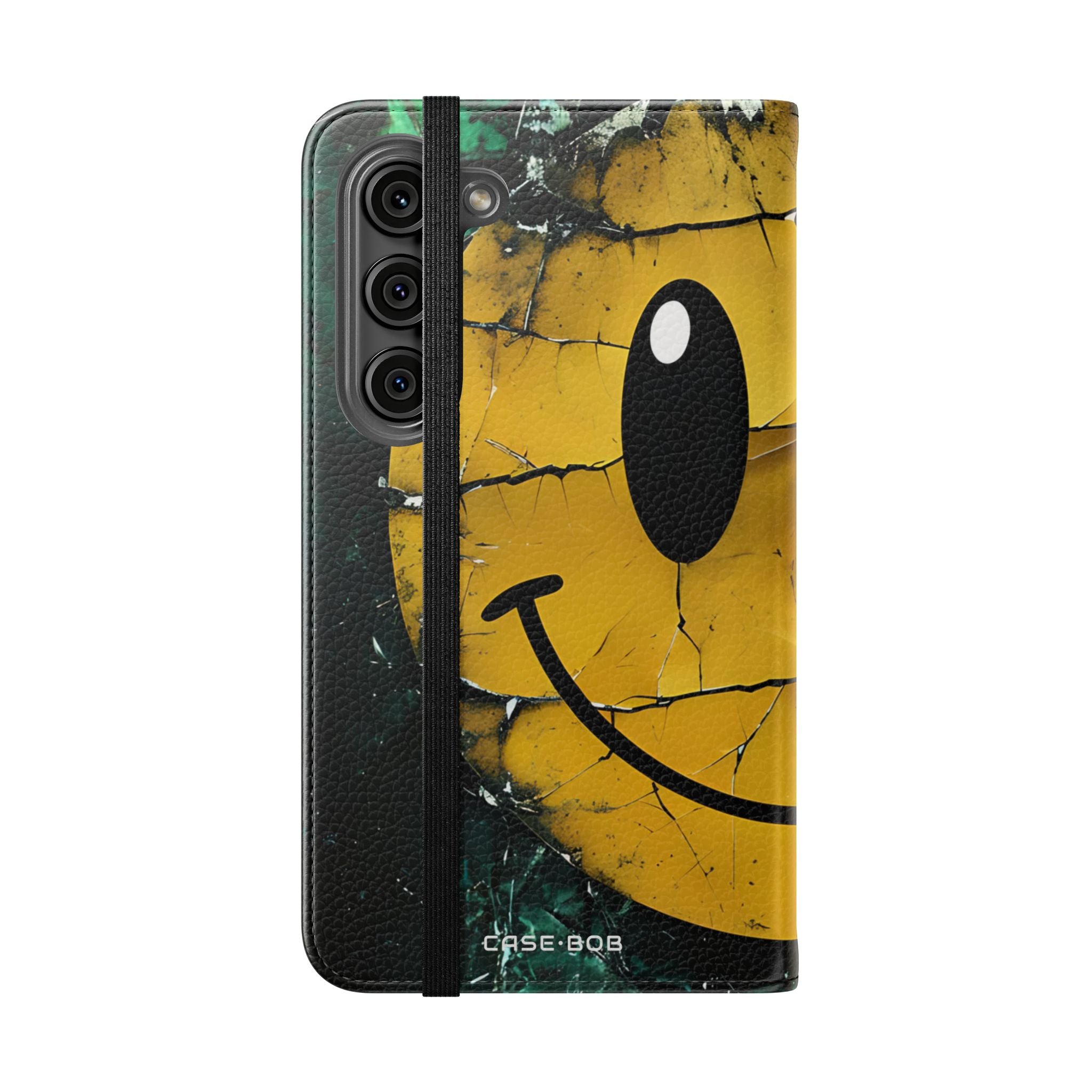 Cracked Smiley - Samsung S23 Case - Wallet