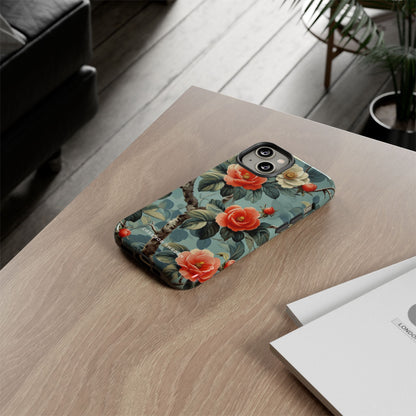 Vintage Floral Romance iPhone 14 - Tough Phone Case