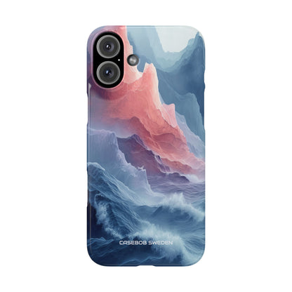 Mountain Wave Serenity - Slim iPhone 16 Phone Case