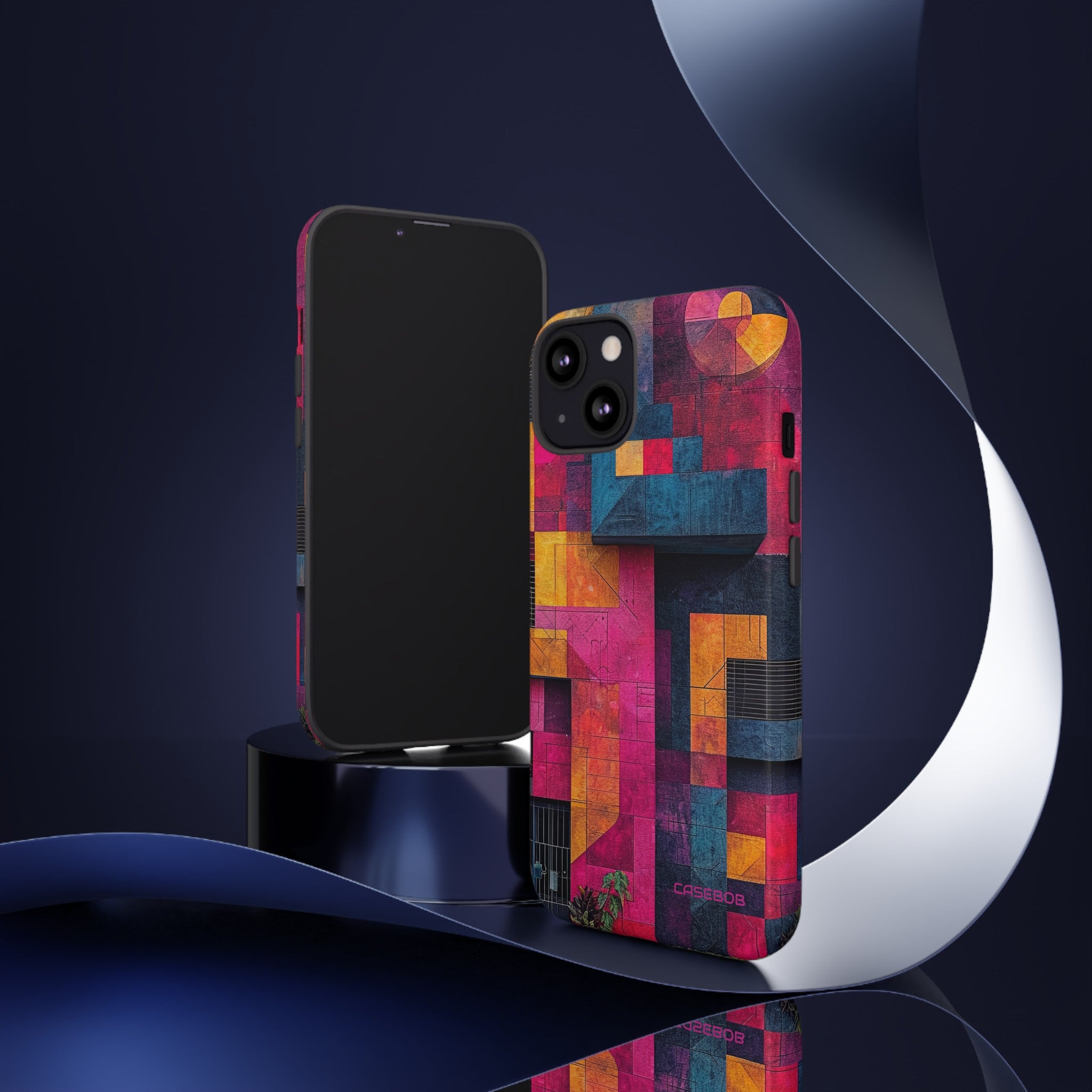 Electric Geometric Vibes - Protective Phone Case