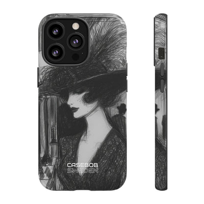 Vintage Feather Elegance iPhone 13 - Tough