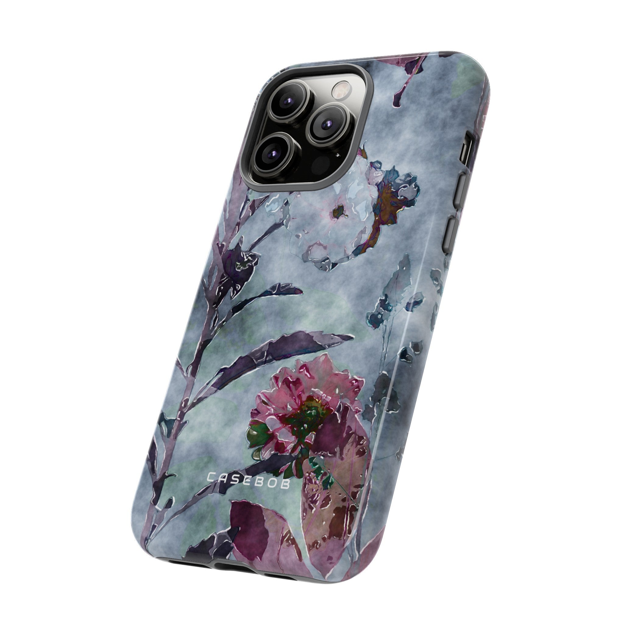 Monochrome Roses, Peonies & Asters - Protective Phone Case