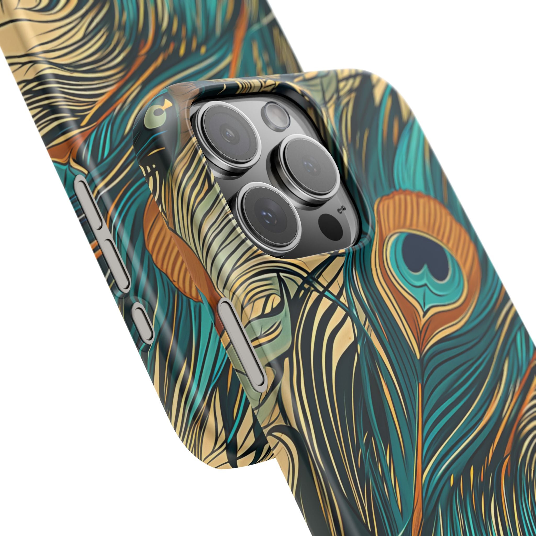 Art Nouveau Peacock Elegance iPhone 16 - Slim Phone Case