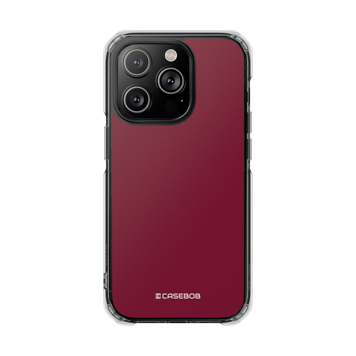 Claret Red | Phone Case for iPhone (Clear Impact Case - Magnetic)