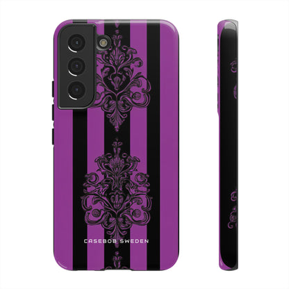 Gothic Elegance with Vertical Stripes and Ornamental Motifs  Samsung S22 - Tough Phone Case