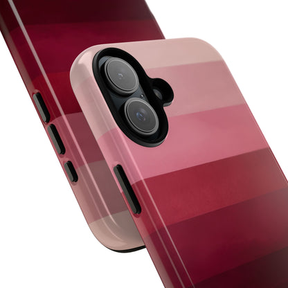 Pink Horizon Bands iPhone 16 Plus Case - Tough