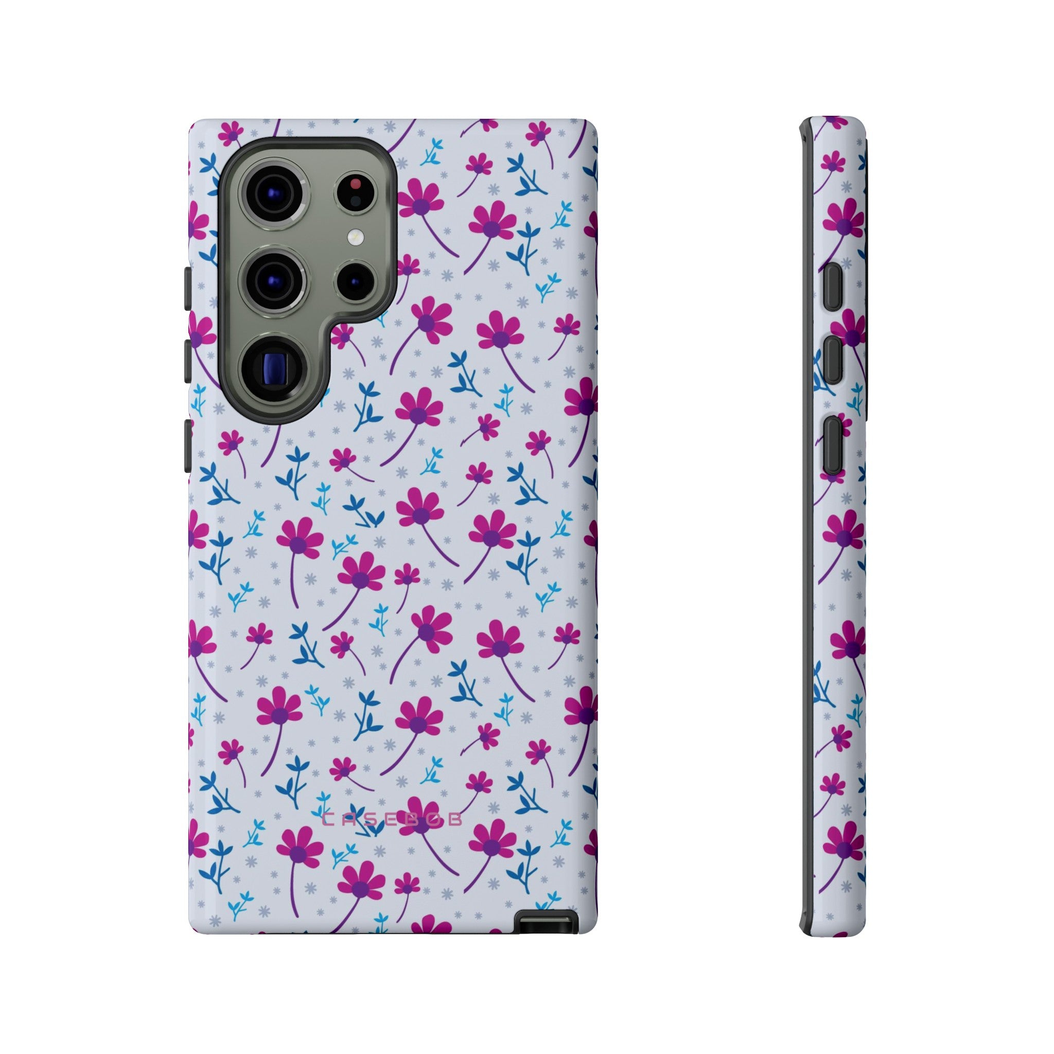 Purple Flower Pattern - Protective Phone Case