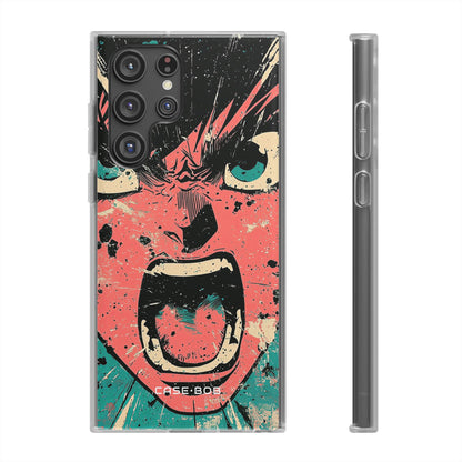 Screaming Face Pink Samsung S22 Ultra Case - Soft