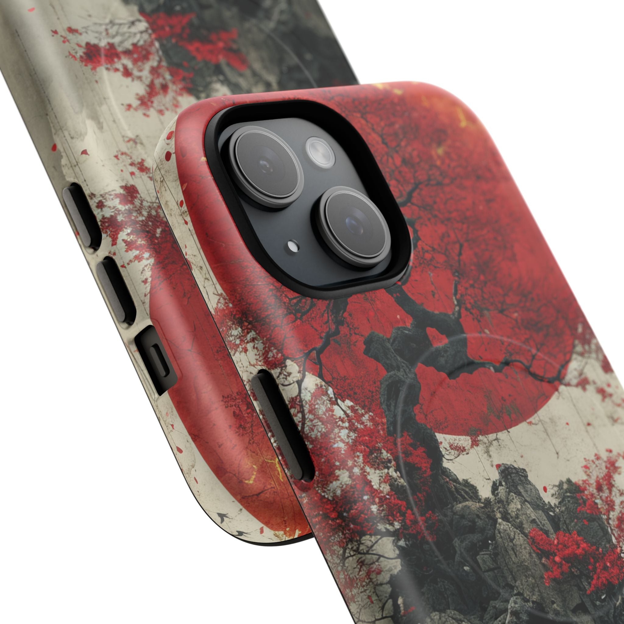 Zen Serenity in Red Harmony iPhone 15 | Tough+ Phone Case