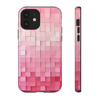 Pink Gradient Mosaic - Protective Phone Case