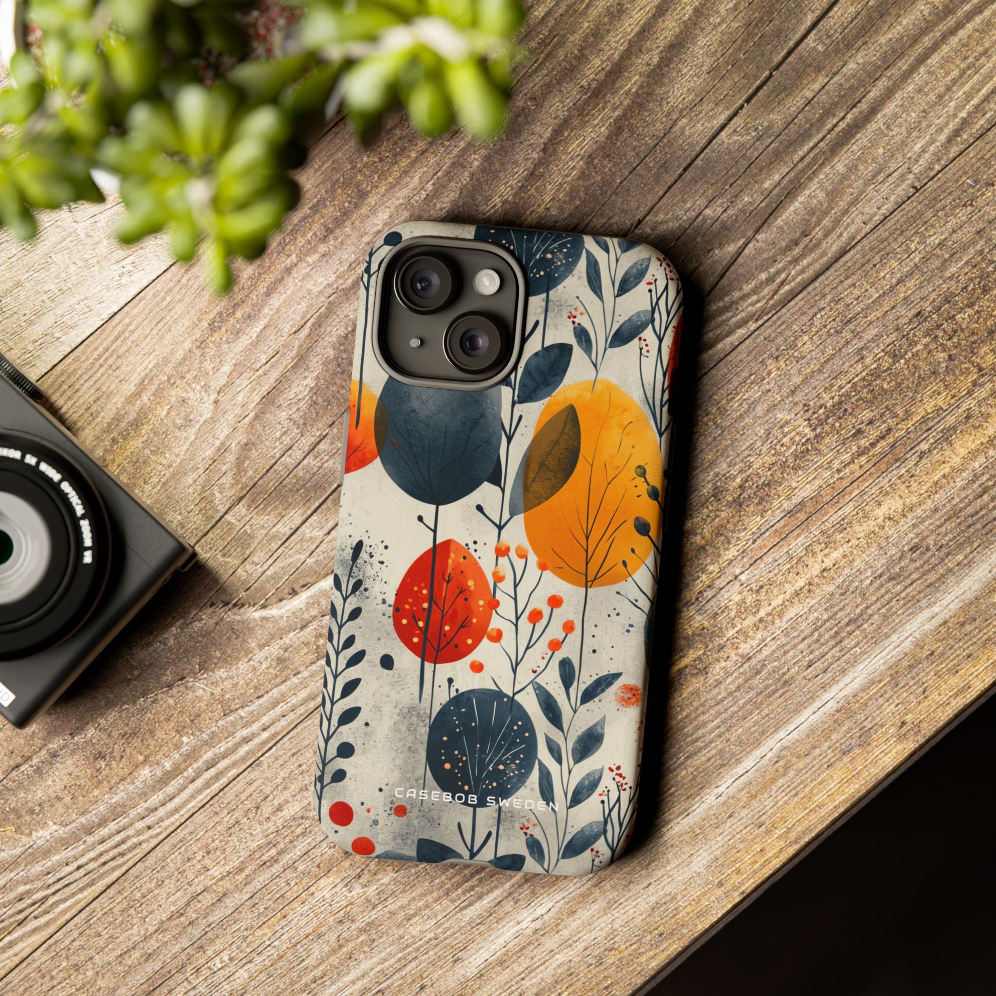 Vibrant Leaf Harmony iPhone 15 - Tough Phone Case