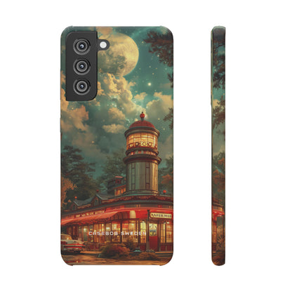 Vintage Moonlit Diner Fantasy Samsung S21 - Slim Phone Case