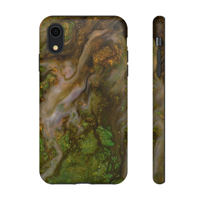 Smaragd Green Ink Art - Protective Phone Case