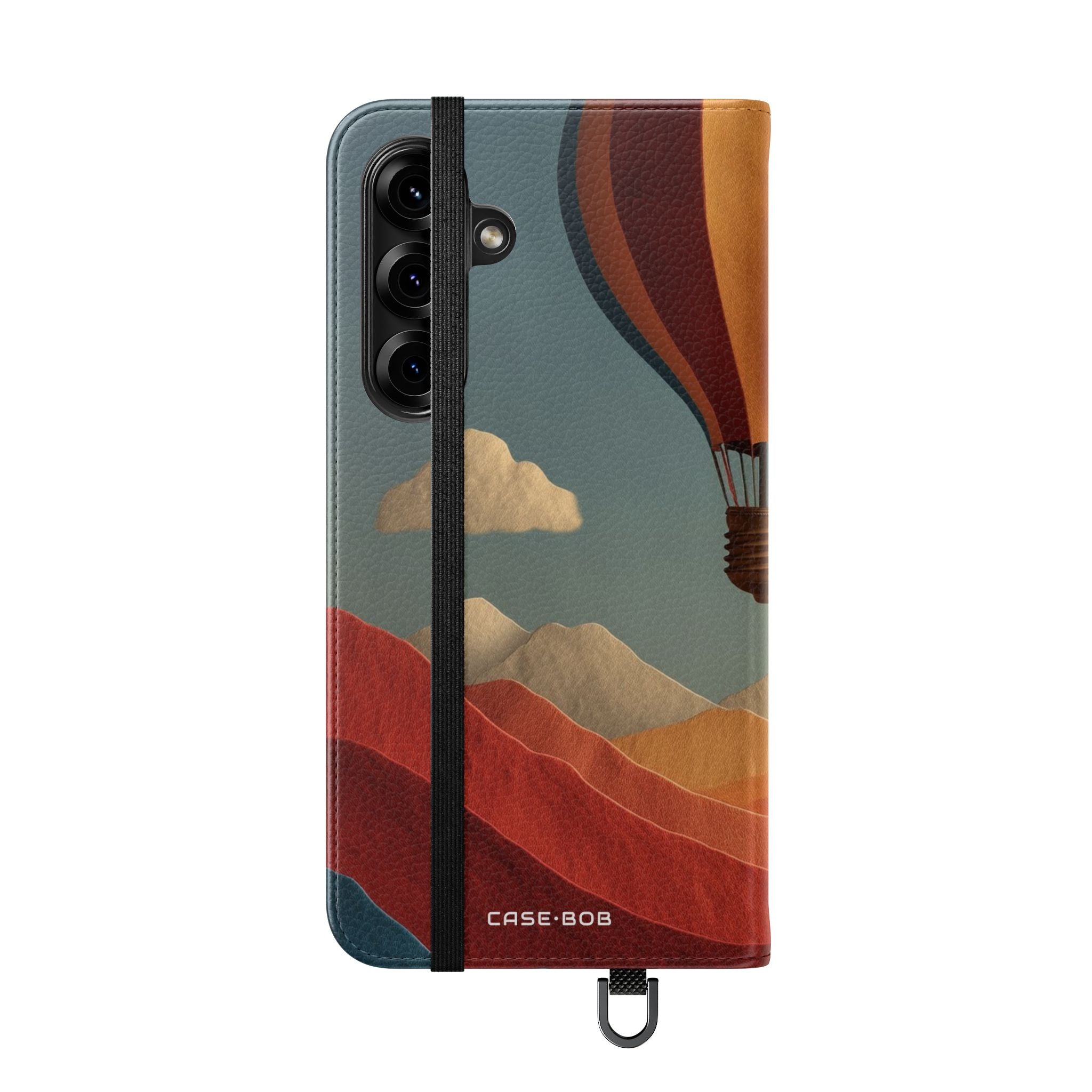 Auringonlasku-ilmapallo - Samsung S25+ -lompakkokotelo