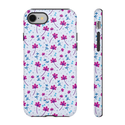 Purple Flower Pattern - Protective Phone Case