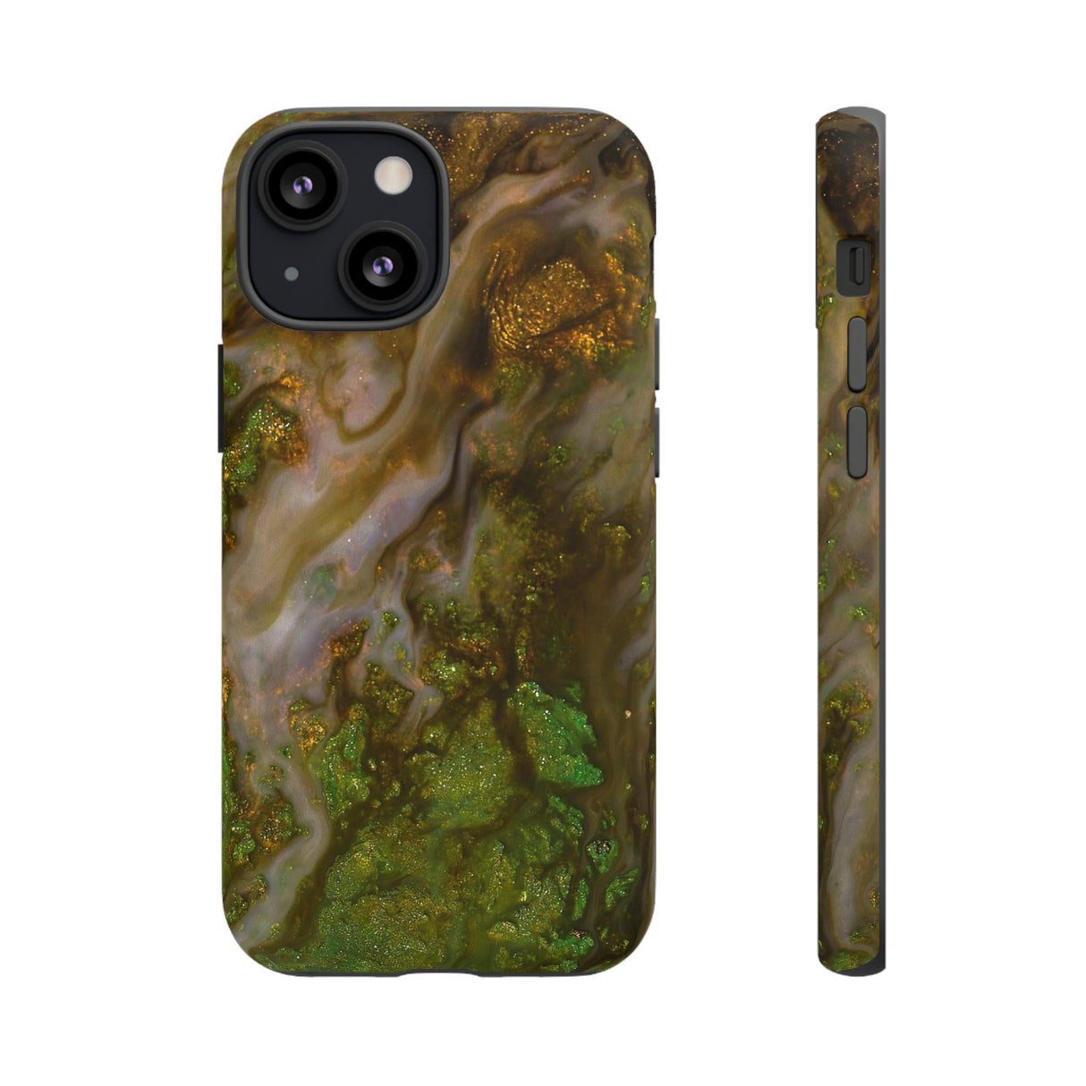 Smaragd Green Ink Art - Protective Phone Case