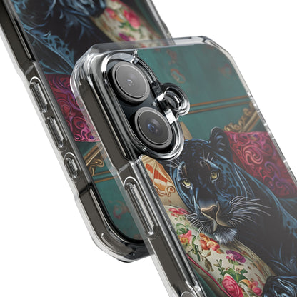 Panther on Vintage Chaise iPhone Case - Impact