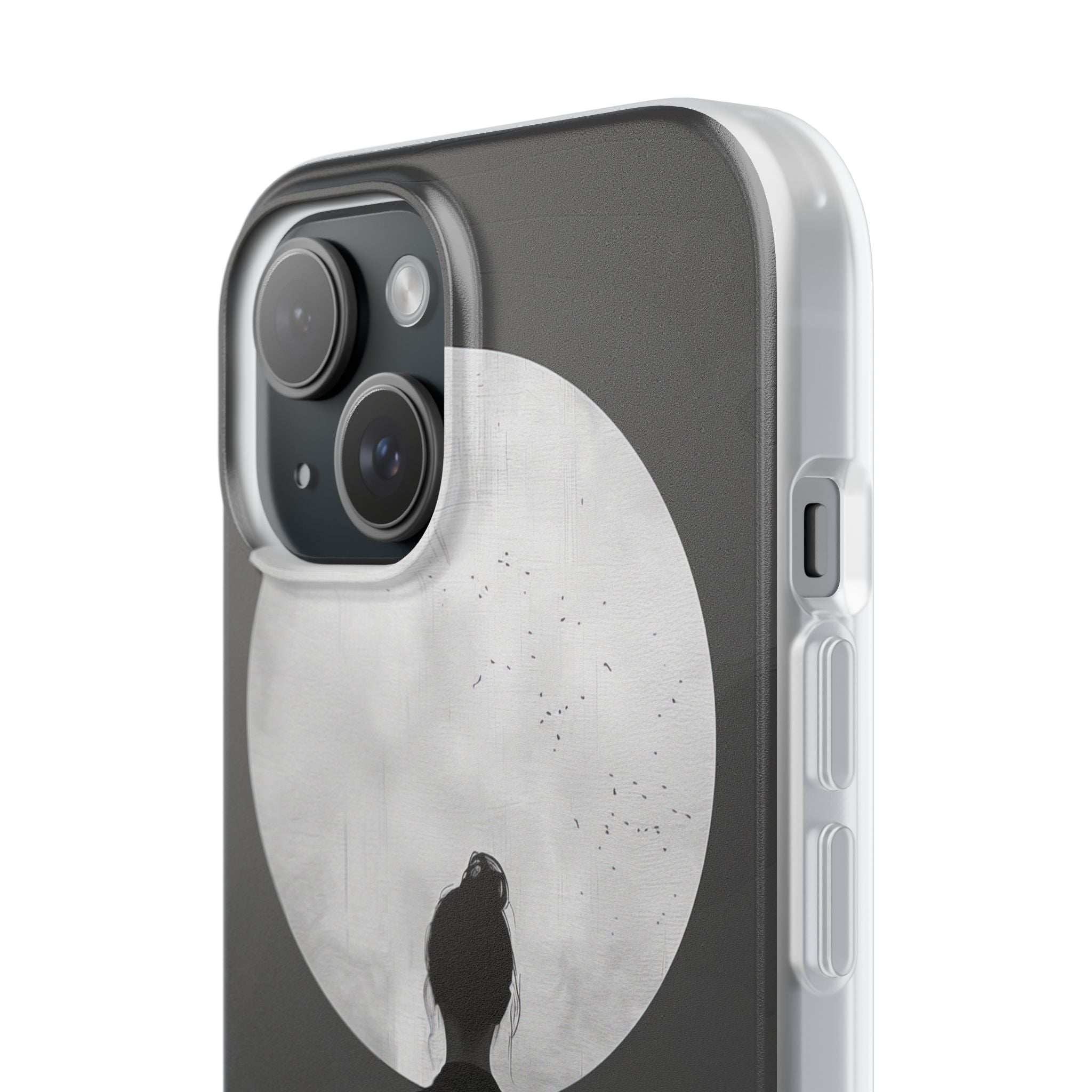 Zen Serenity Moon Reflection iPhone 15 - Flexi Phone Case