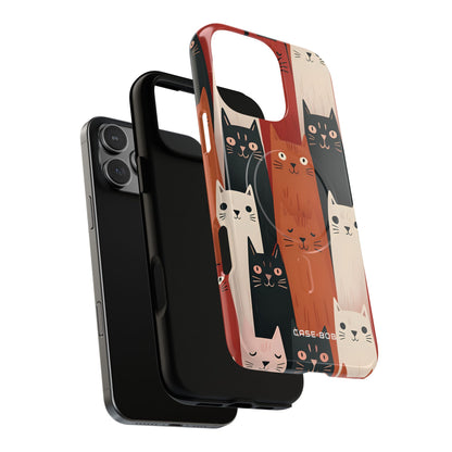Elongated Cats Black iPhone 16 Pro Max Case - Tough+