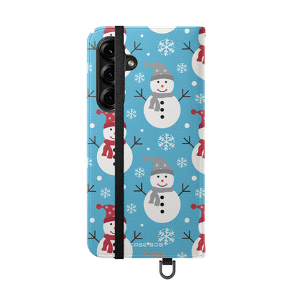 Snowman Glow - Samsung S25+ Case - Lompakkokotelo