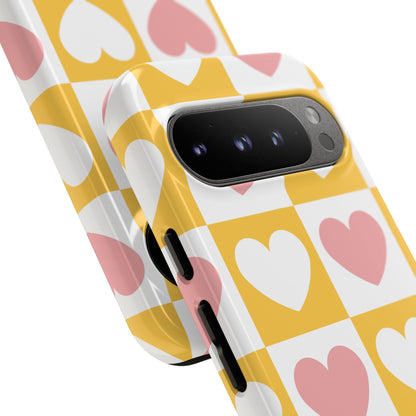 Heart Grid Harmony - Google Pixel Case