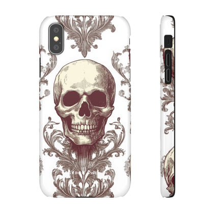 Gothic Skulls and Ornate Foliage  iPhone X - Slim Phone Case