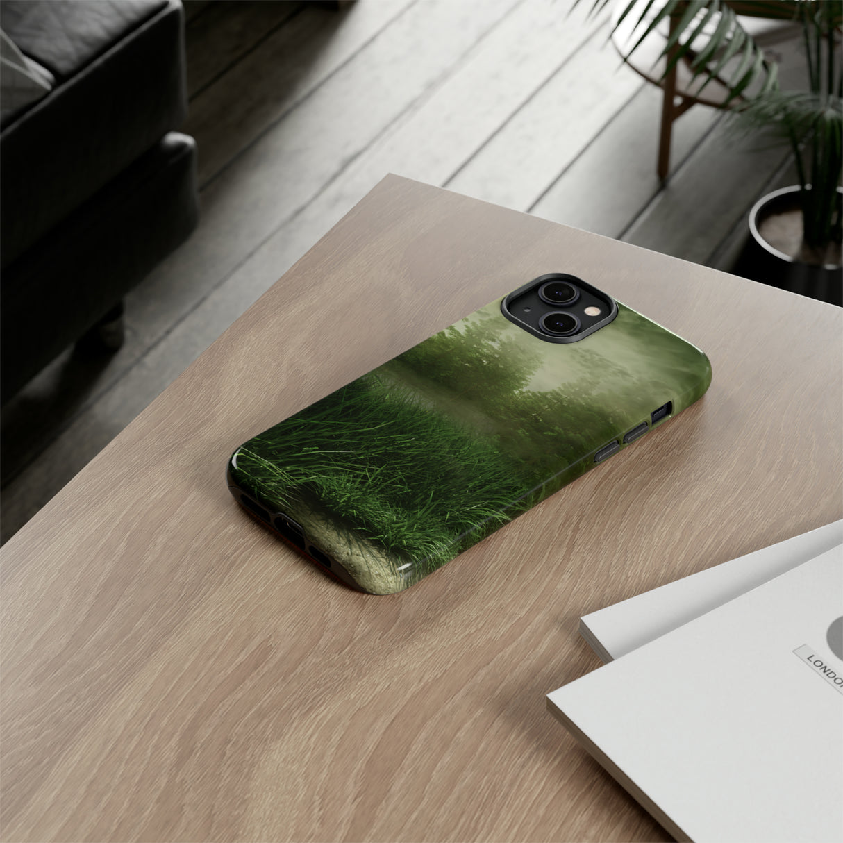 Foggy Green Landscape - Protective Phone Case