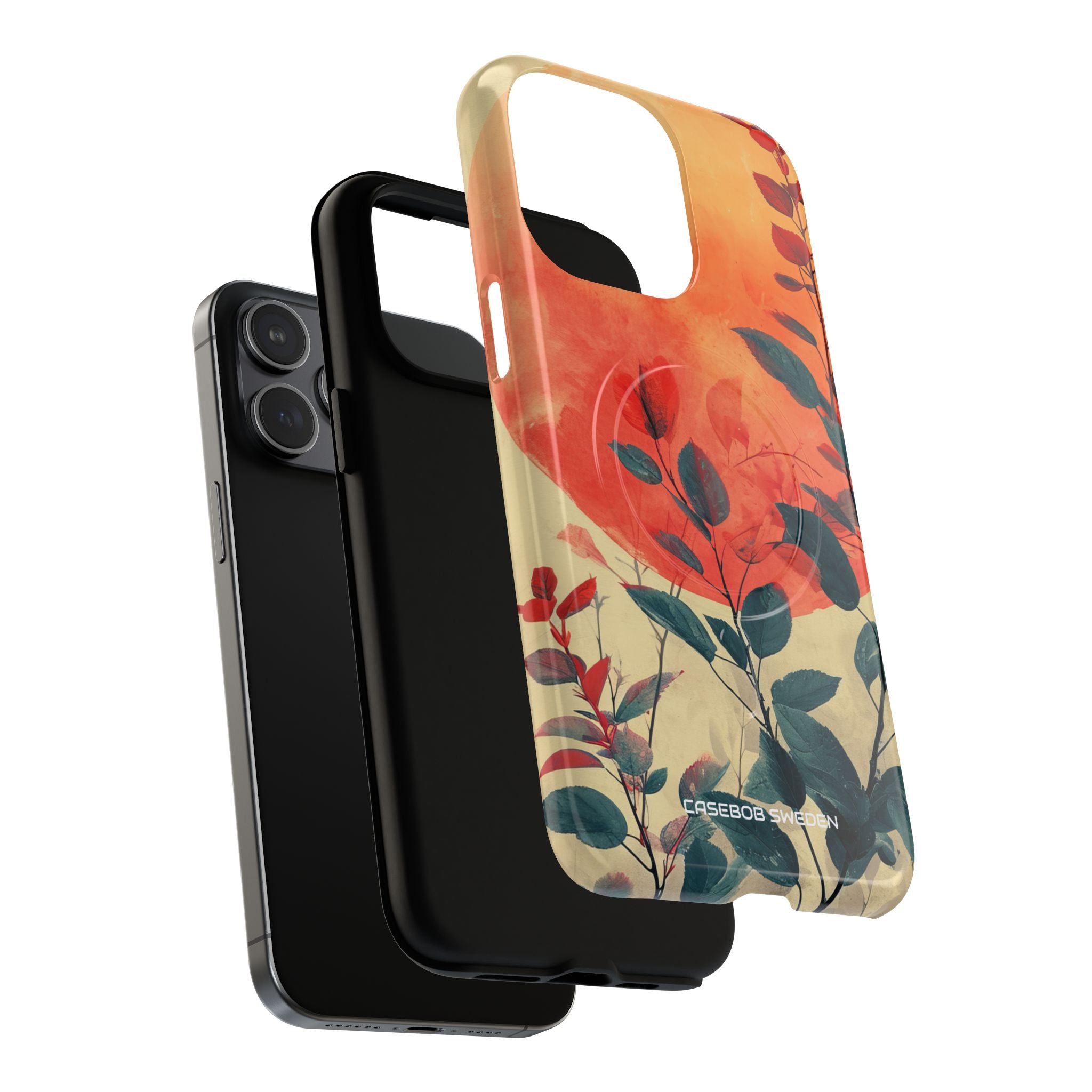 Orange Sun Harmony - Tough + MagSafe® iPhone 15 Phone Case