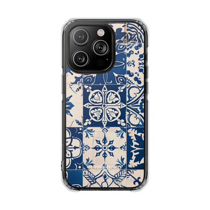 Ornate Blue Tiles iPhone 14 - Impact Clear+