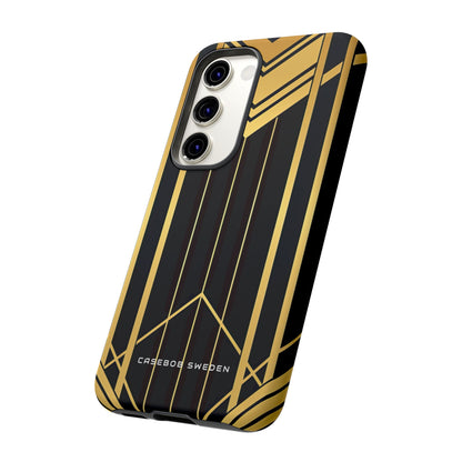 "Golden Art Deco Symmetry in Geometric Elegance" Samsung S23 - Tough Phone Case