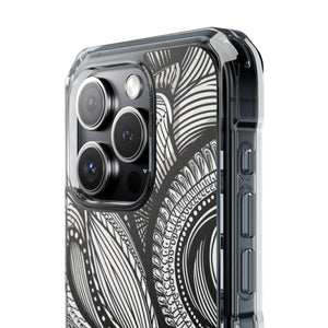 Organic Whirl - Phone Case for iPhone (Clear Impact - Magnetic)