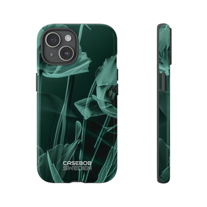 Teal Bloom Radiance iPhone 15 - Tough