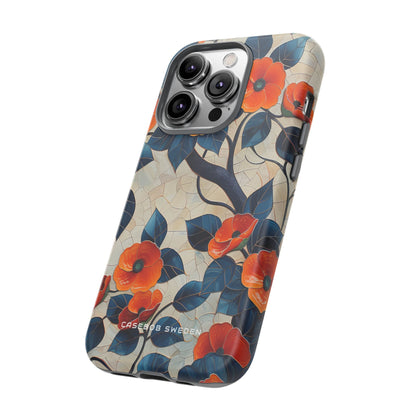 Orange Blossoms Mosaic Harmony iPhone 14 - Tough Phone Case