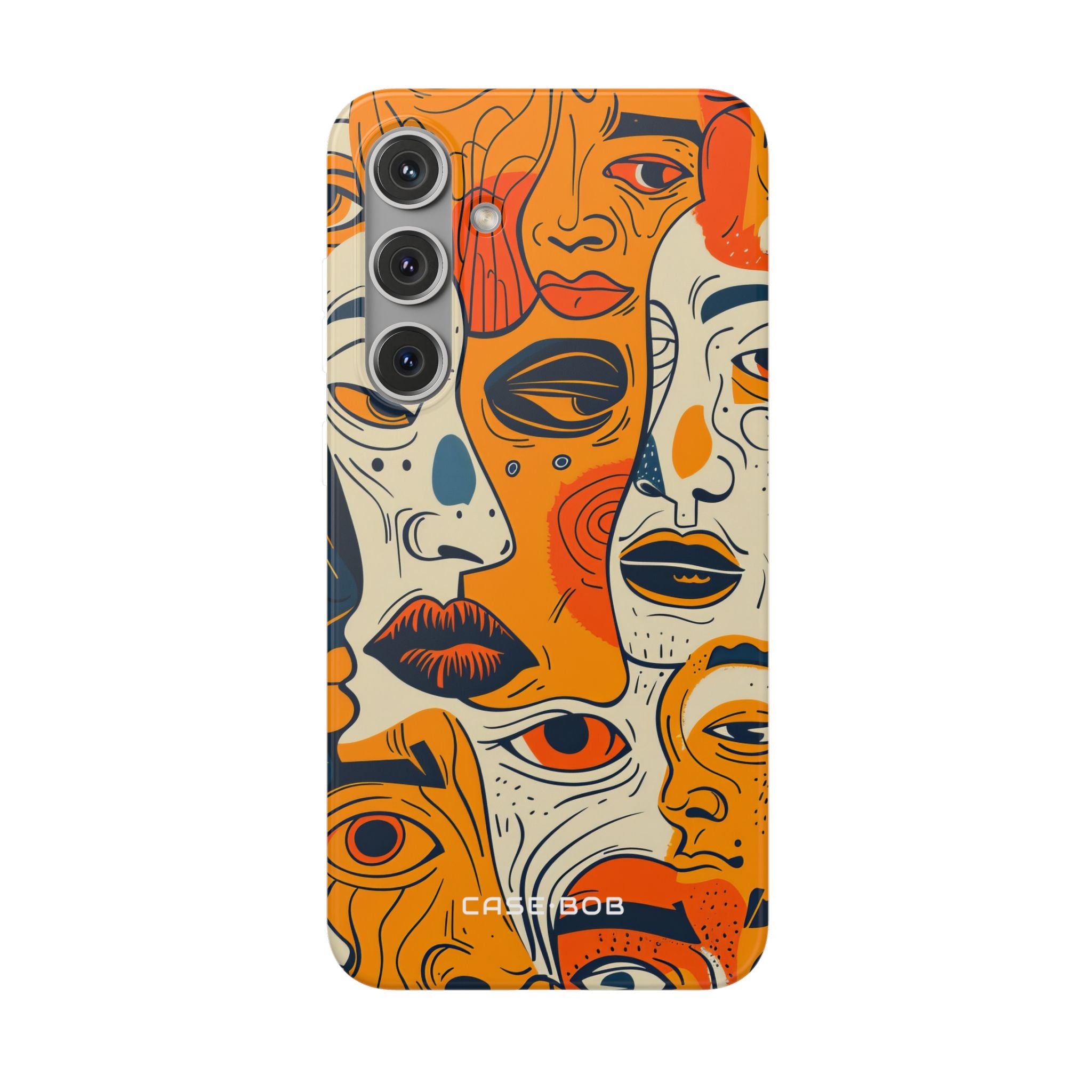 Tangled Faces Sunset Samsung S24 Plus Case - Soft