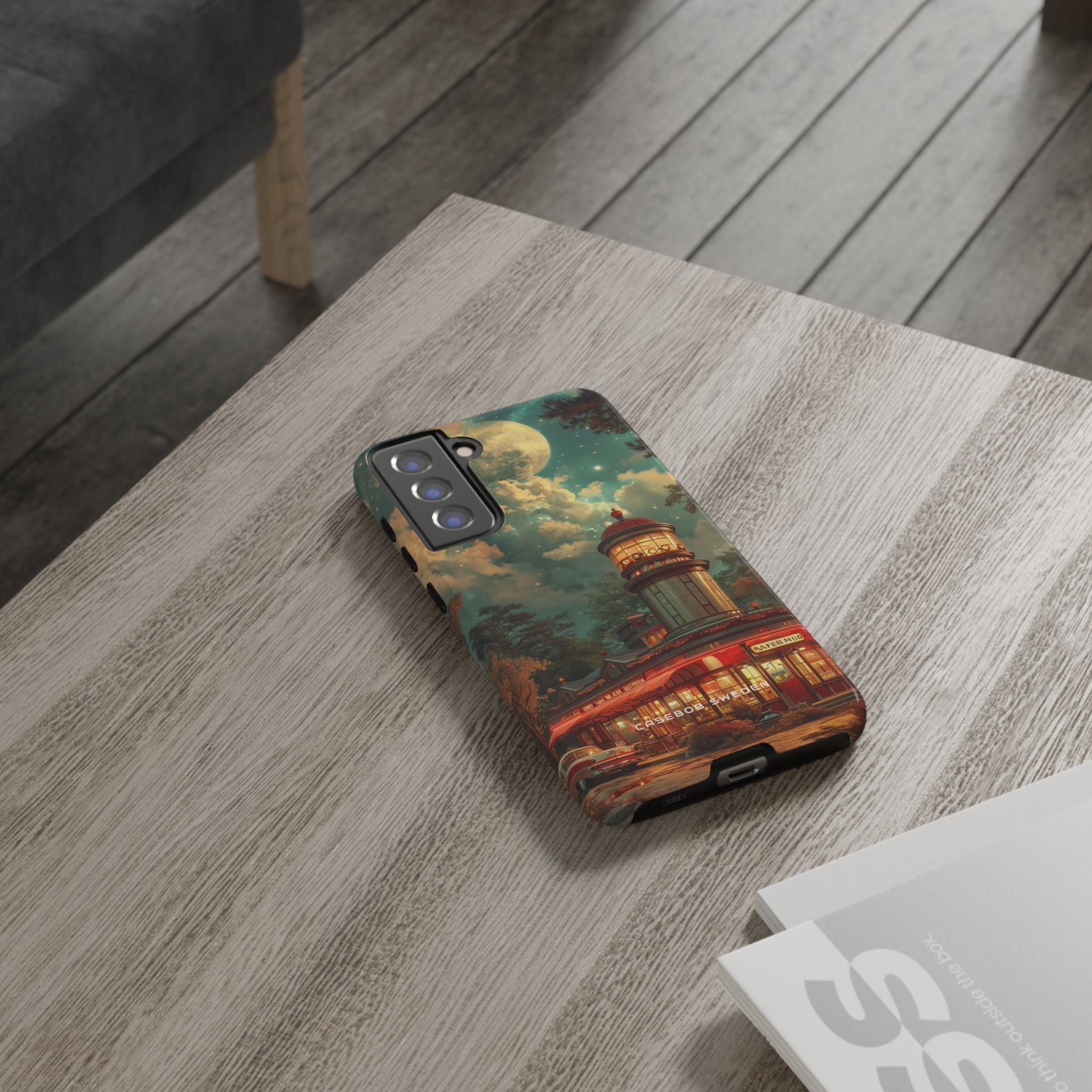 Vintage Moonlit Diner Fantasy  Samsung S21 - Tough Phone Case