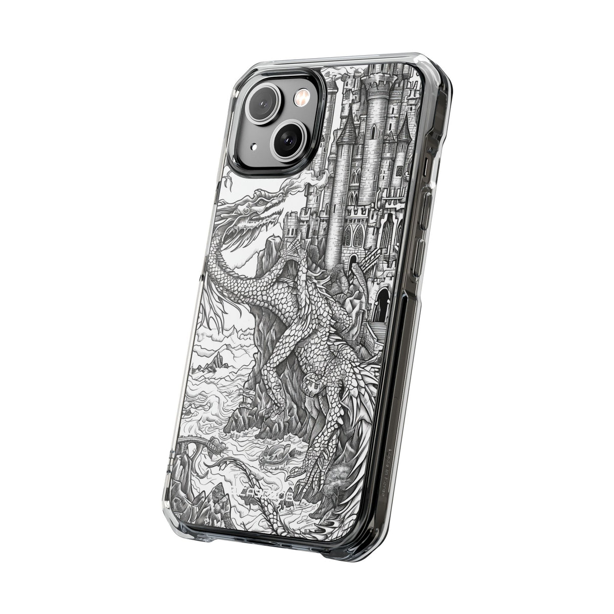 Dragon's Ascent - Phone Case for iPhone (Clear Impact - Magnetic)