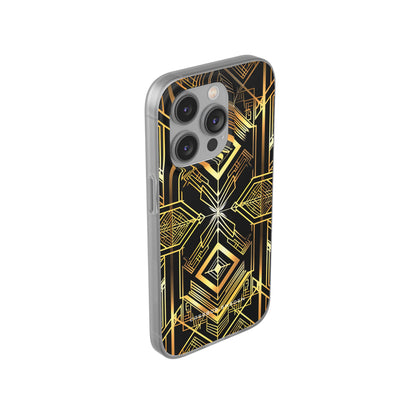 Golden Geometric Opulence iPhone 14 - Flexi Phone Case