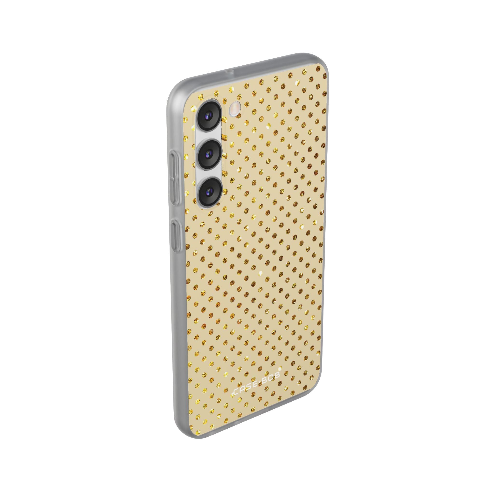 Gold Sparkle Grid Samsung S23 Plus Case - Soft