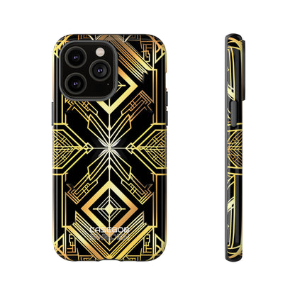 Golden Geometric Symphony iPhone 14 - Tough