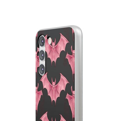 Gothic Pink Bats Aflame Samsung S23 - Flexi Phone Case