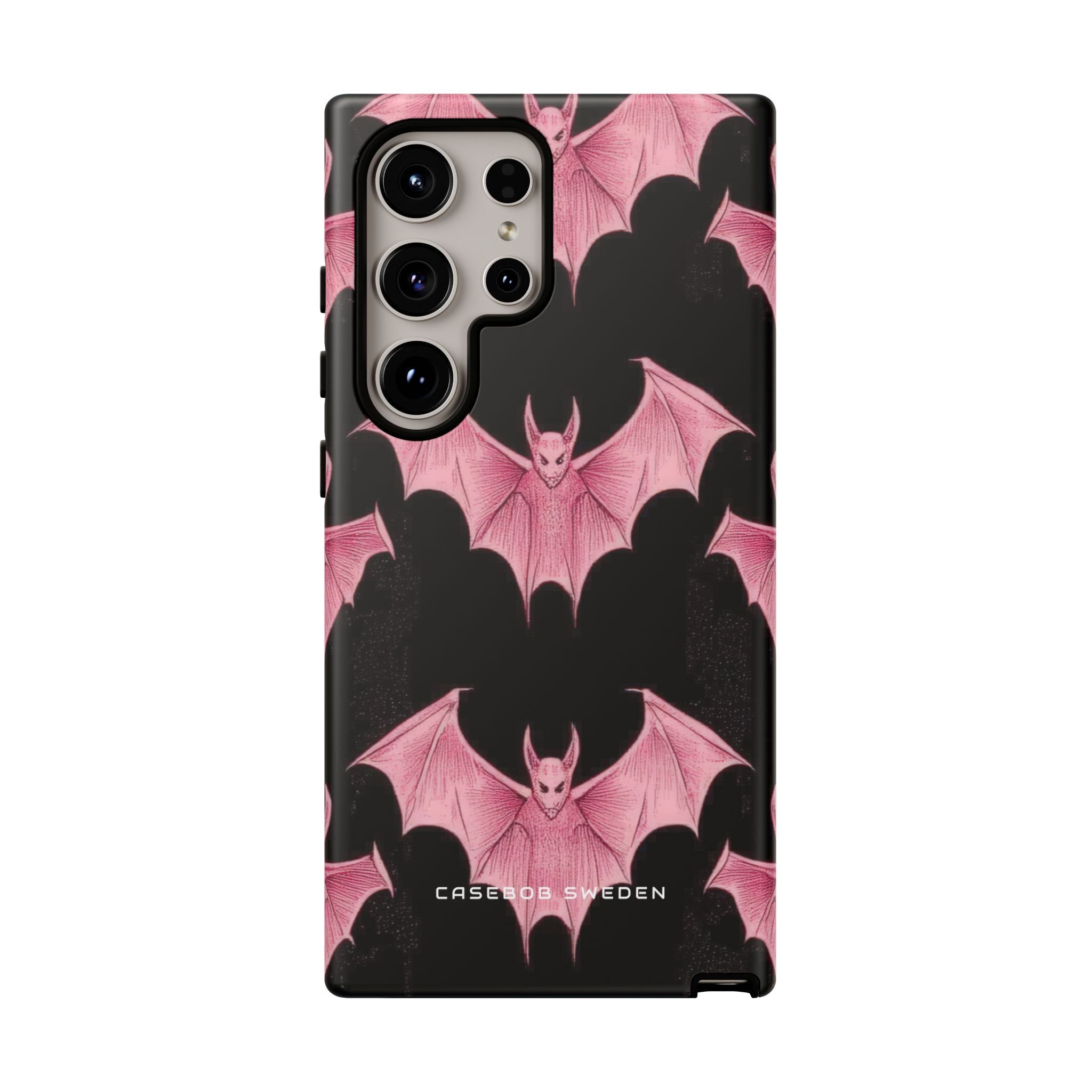 Gothic Pink Bats Aflame Samsung S24 - Tough Phone Case